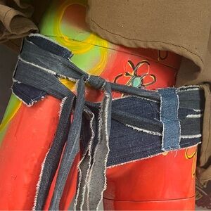 French Avant Garde Upcycled Belt Obi